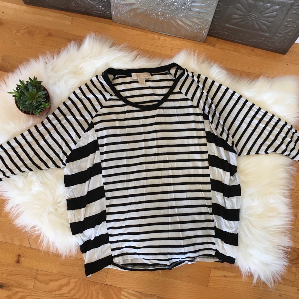 Michael Kors Top Oversized Black White Womans MD